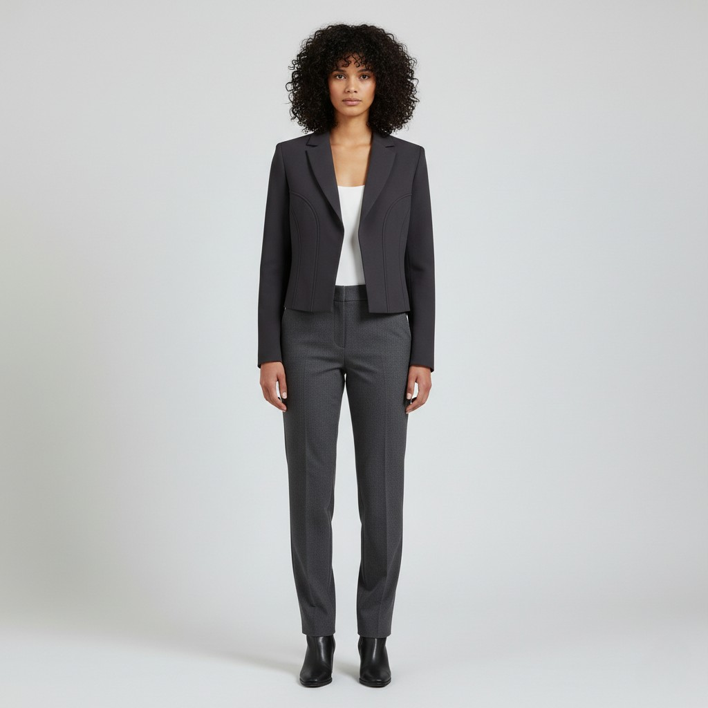 Kontureret skræddersyet kort blazer