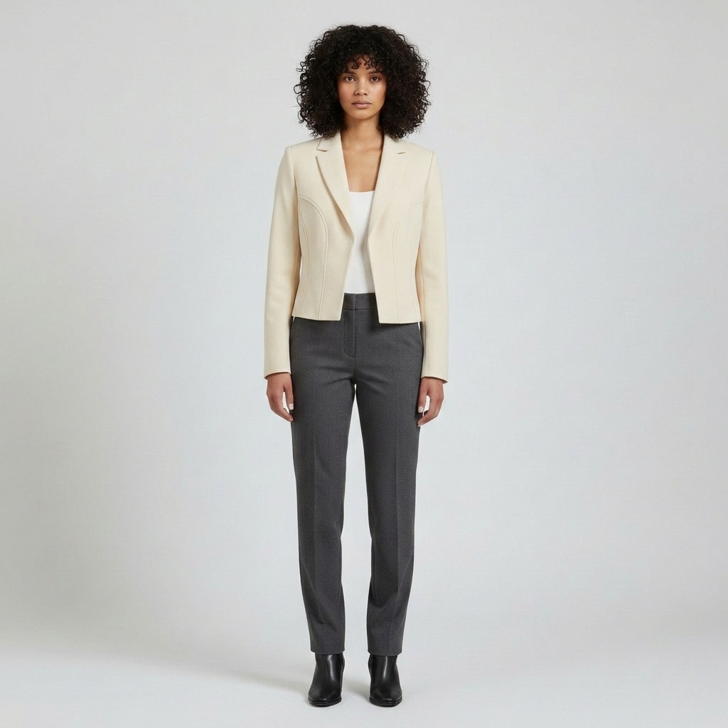 Kontureret skræddersyet kort blazer