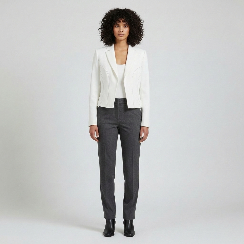 Kontureret skræddersyet kort blazer