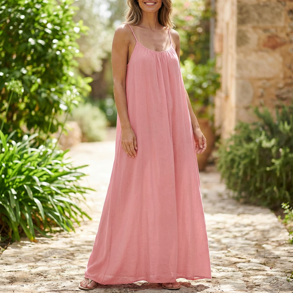 Kjole med Flydende Snit | Løs Silhuet | Let & Elegant Komfort