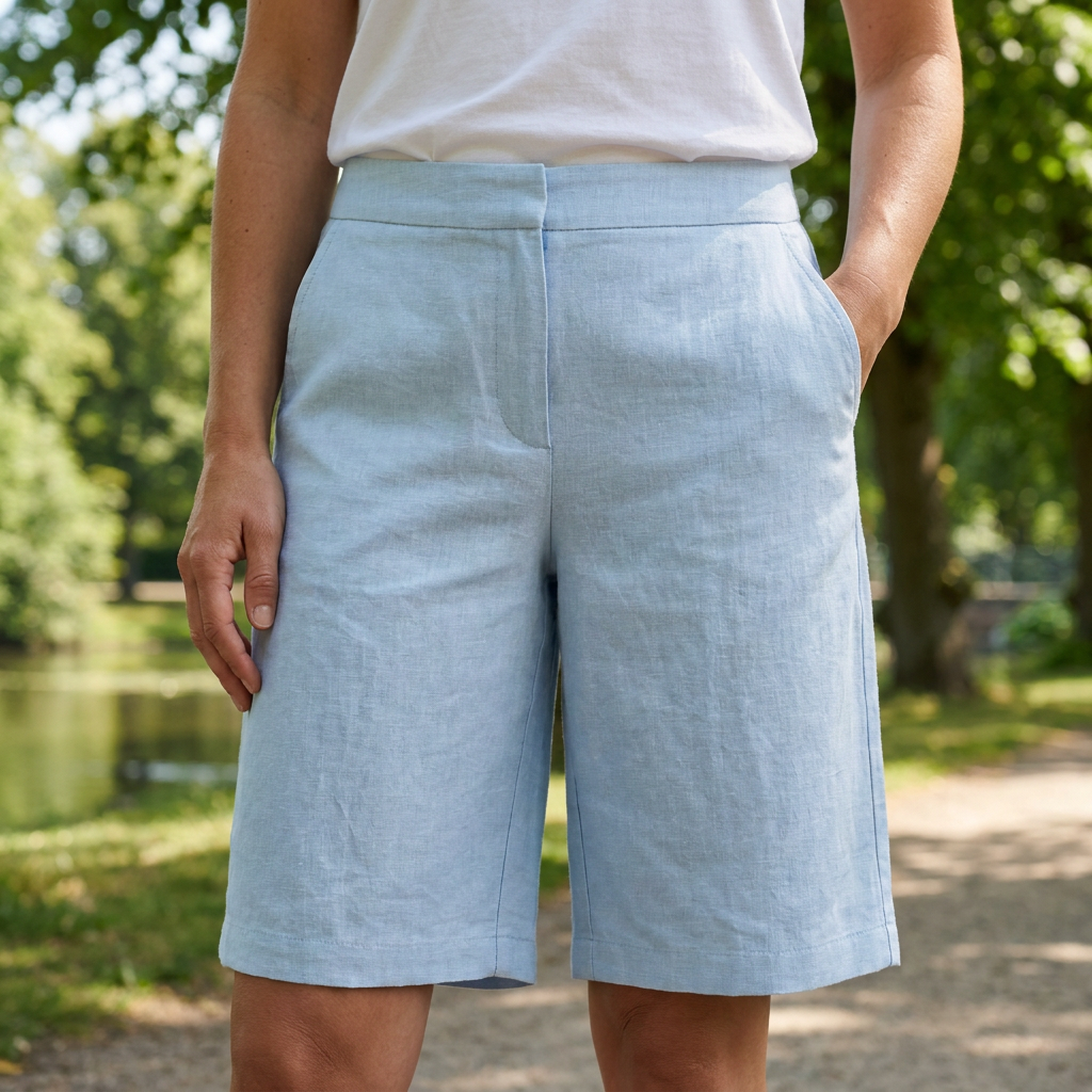 Dameshorts med sidelommer | Komfortabel pasform & elastisk talje | Let & Afslappet Hverdagsstil