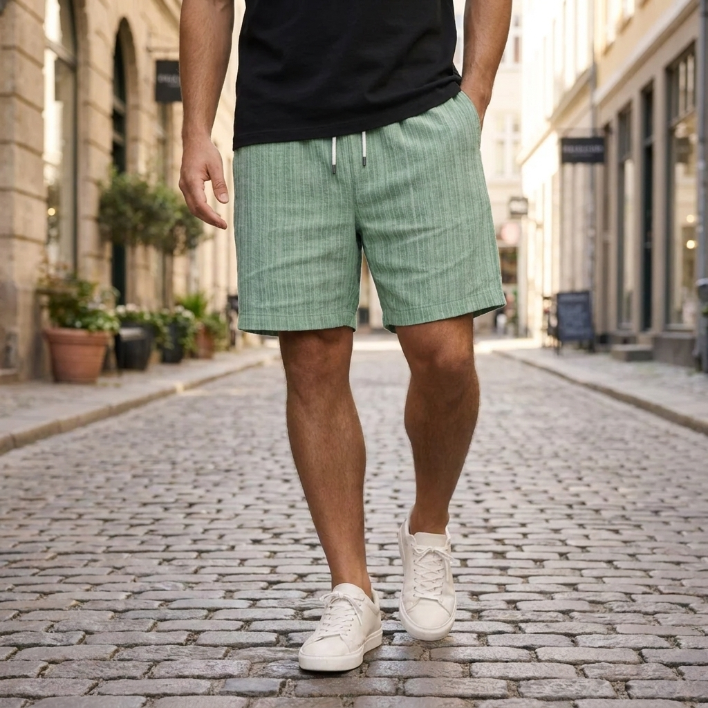 Shorts med Linnedlook | Justerbar Snøre & Afslappet Pasform | Let & Komfortabel Sommerstil