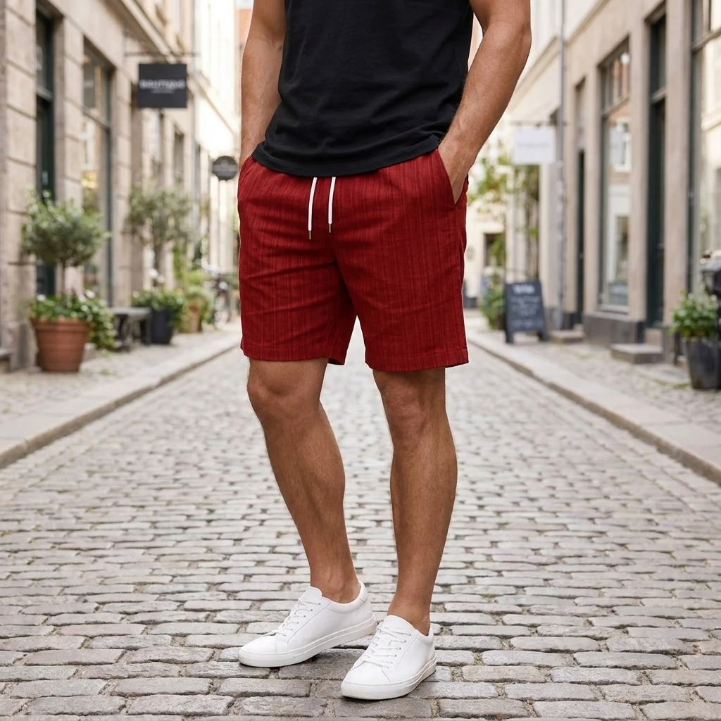 Shorts med Linnedlook | Justerbar Snøre & Afslappet Pasform | Let & Komfortabel Sommerstil
