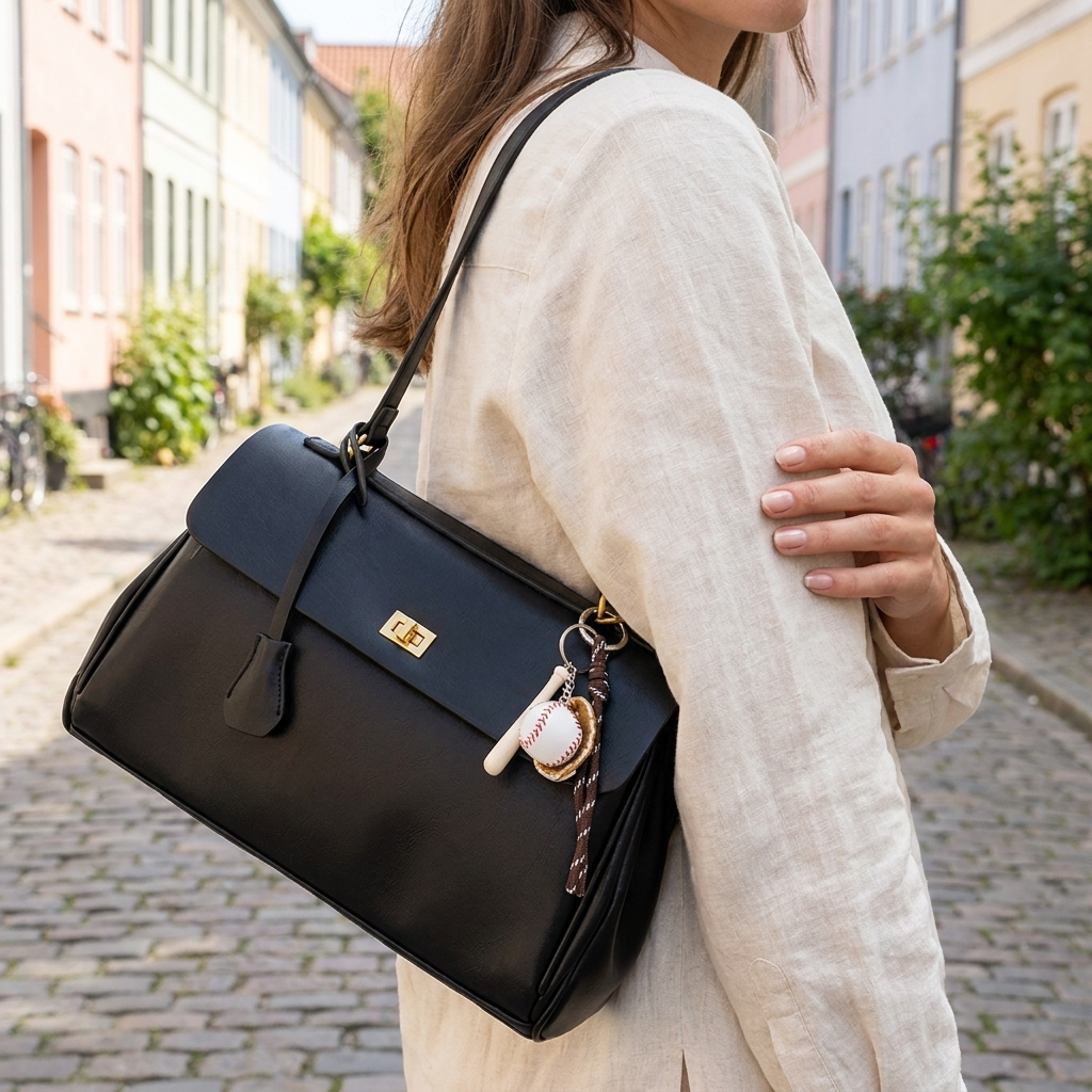 Vintage-taske med Elegant Flapdesign | Drejelås-Lukning & Justerbar Skulderrem | Stilfuld Hverdagskomfort