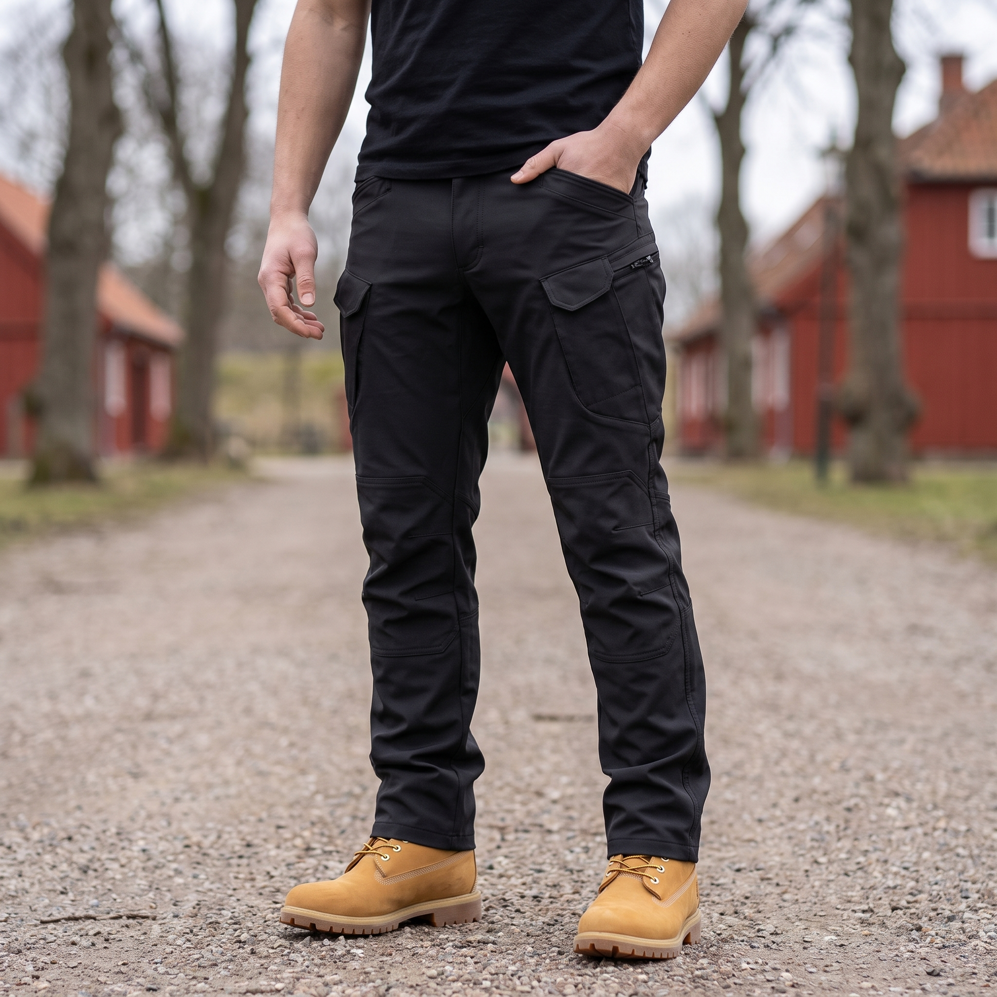 Vandtætte Taktiske Bukser med Cargolommer | Slidstærkt Outdoordesign & Ergonomisk Pasform | Komfort til Arbejde og Friluftsliv