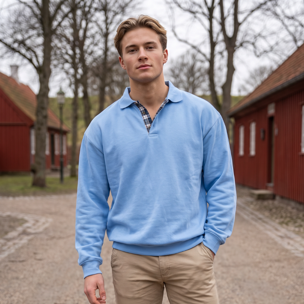 Premium Afslappet Strikpolo med Klassisk Krave | Blød Strikkvalitet & Afslappet Pasform | Komfortabel Stil til Hverdag