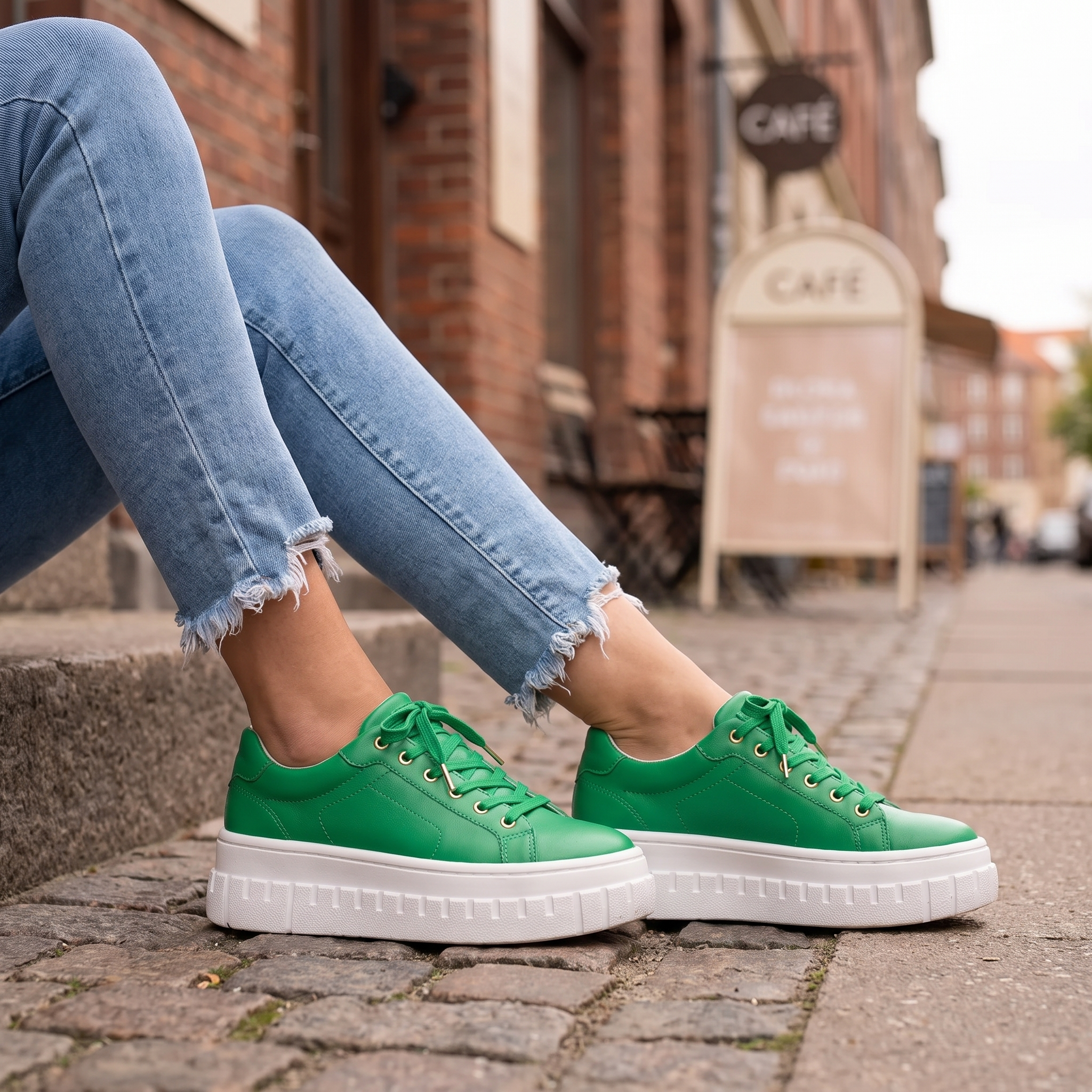 Komfort Sneakers med Plateausål | Polstret Indersål & Letvægtsdesign | Støttende Komfort til Hverdag