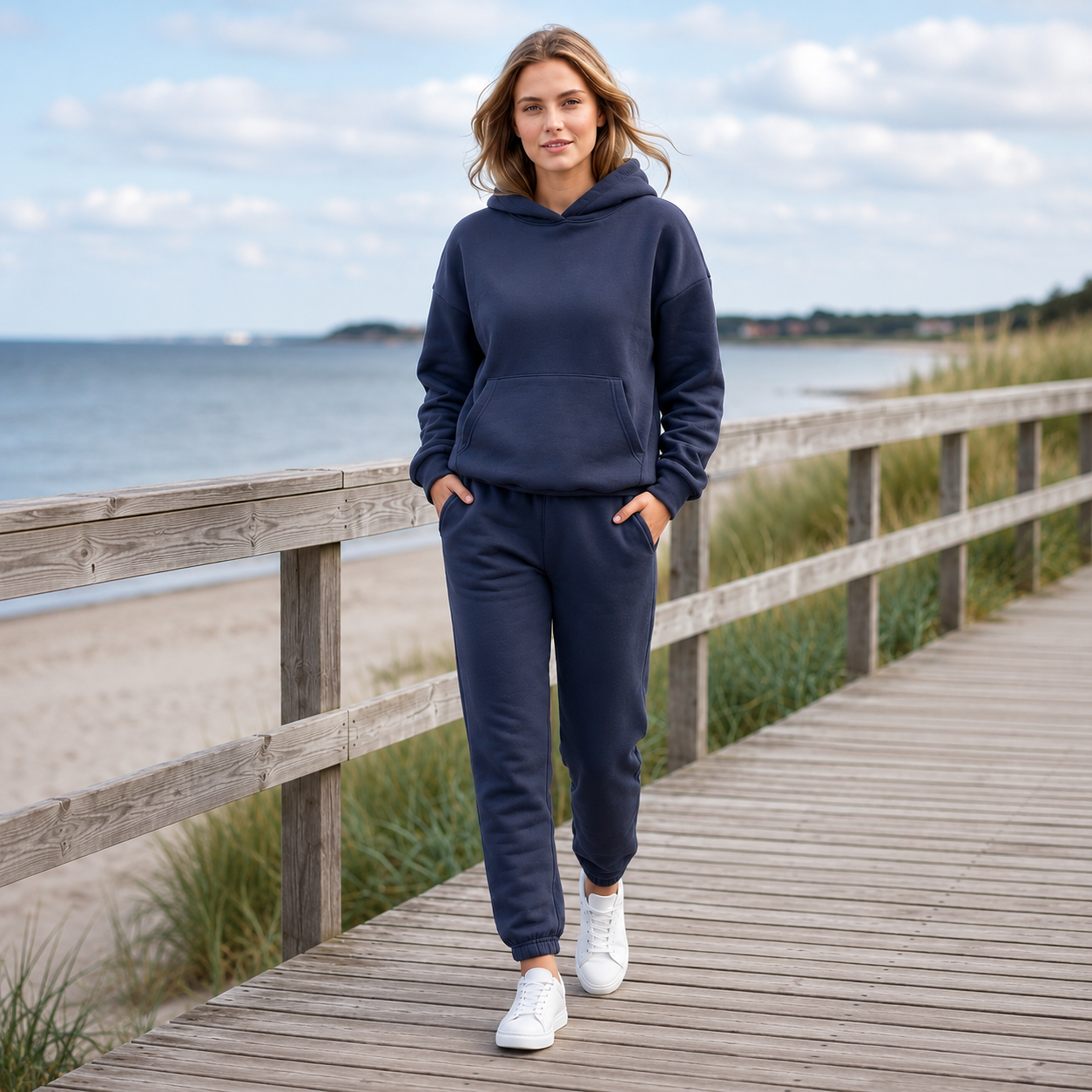 2-delt Premium Træningssæt med Hoodie og Joggingbukser | Afslappet Pasform & Elastisk Talje | Komfortabel Stil til Hverdagen