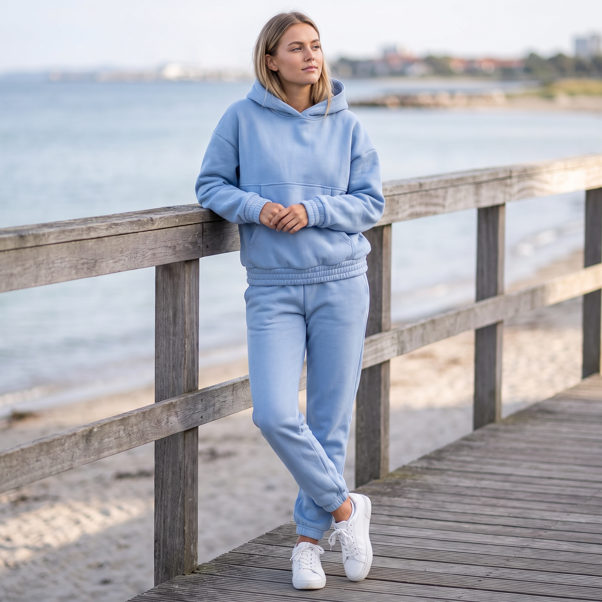 2-delt Premium Træningssæt med Hoodie og Joggingbukser | Afslappet Pasform & Elastisk Talje | Komfortabel Stil til Hverdagen