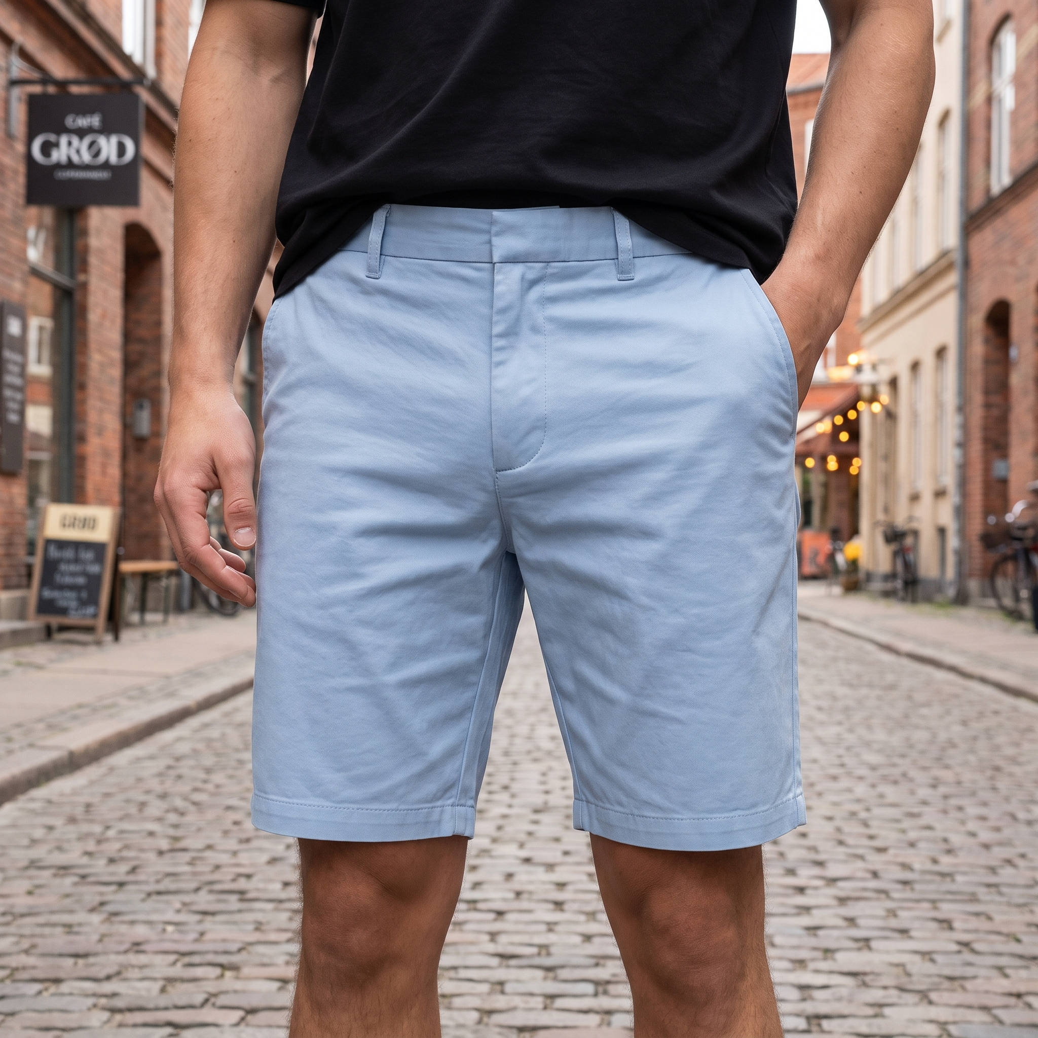 Skræddersyede Sommershorts Til Mænd Med Elegant Pasform Og Klassiske Detaljer