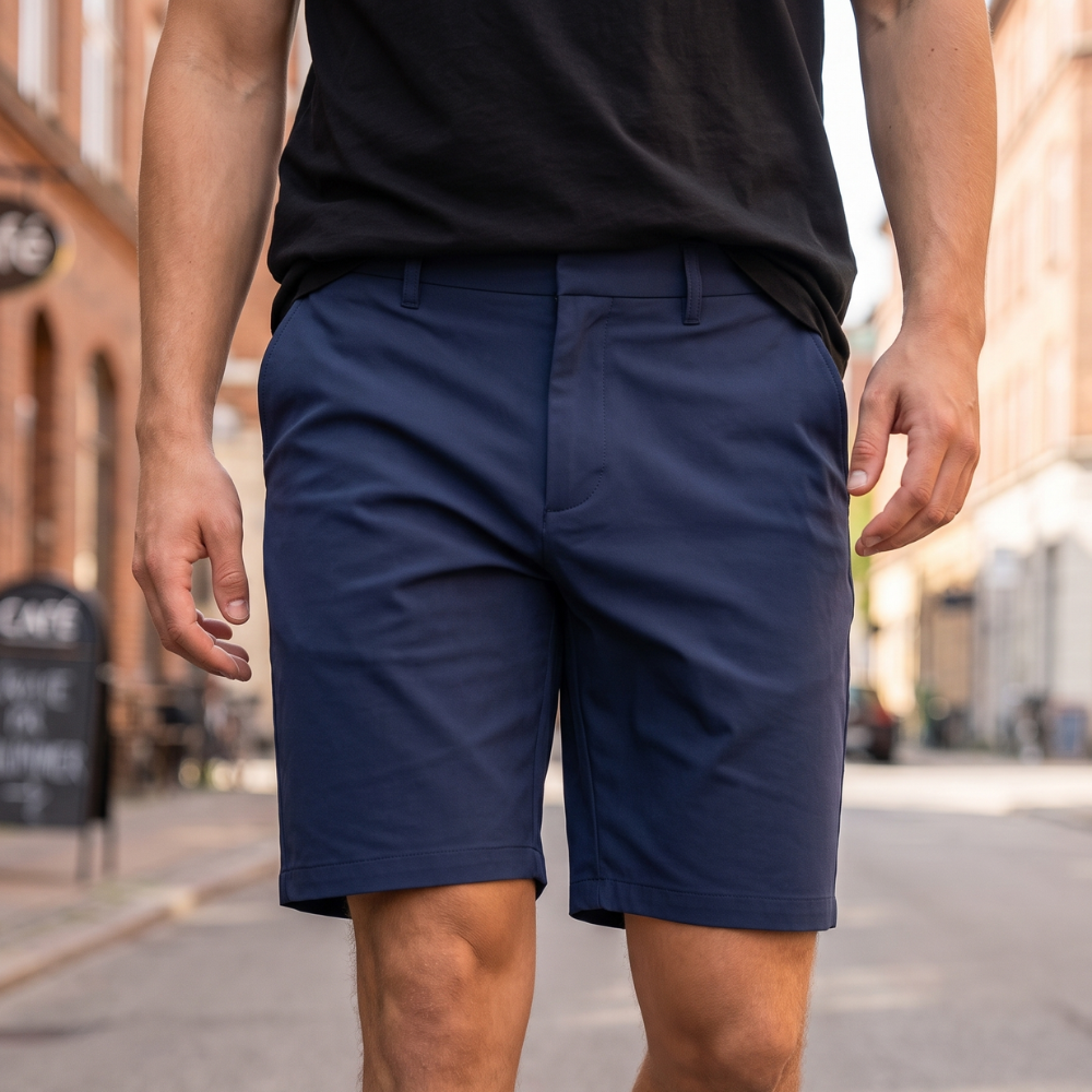 Skræddersyede Sommershorts Til Mænd Med Elegant Pasform Og Klassiske Detaljer