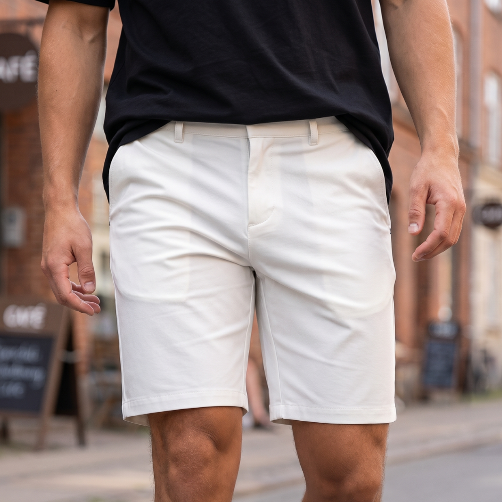 Skræddersyede Sommershorts Til Mænd Med Elegant Pasform Og Klassiske Detaljer