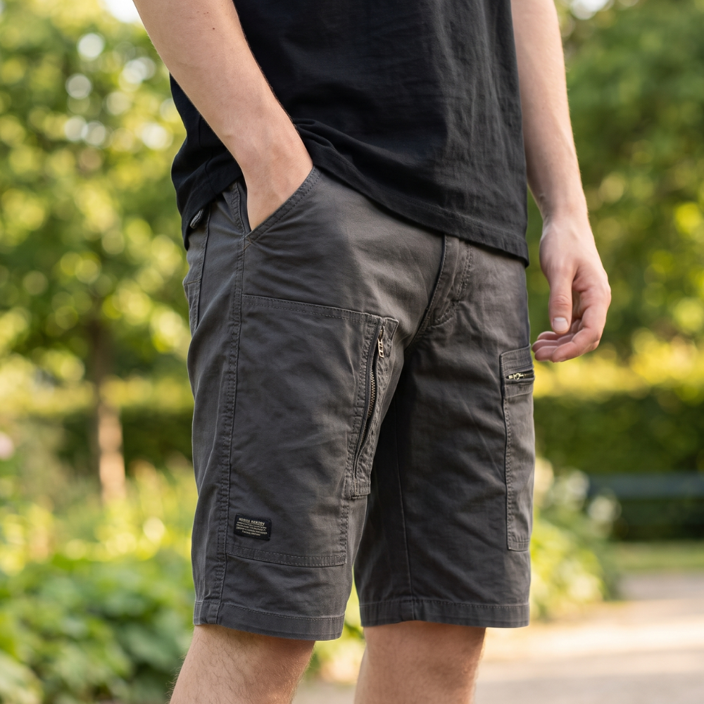 Utility Cargoshorts Til Mænd Med Lynlåslommer Og Funktionelt Design