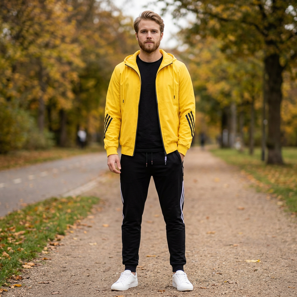 Sportssæt Til Mænd Med Hættetrøje Og Joggingbukser