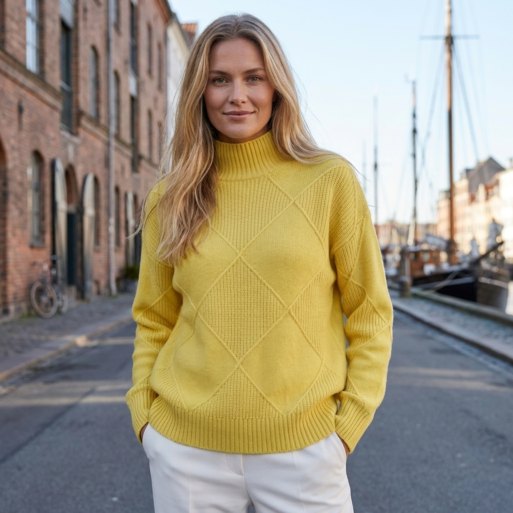 Rullekrave Relaxed Fit Sweater Med Blød Strik Og Afslappet Pasform