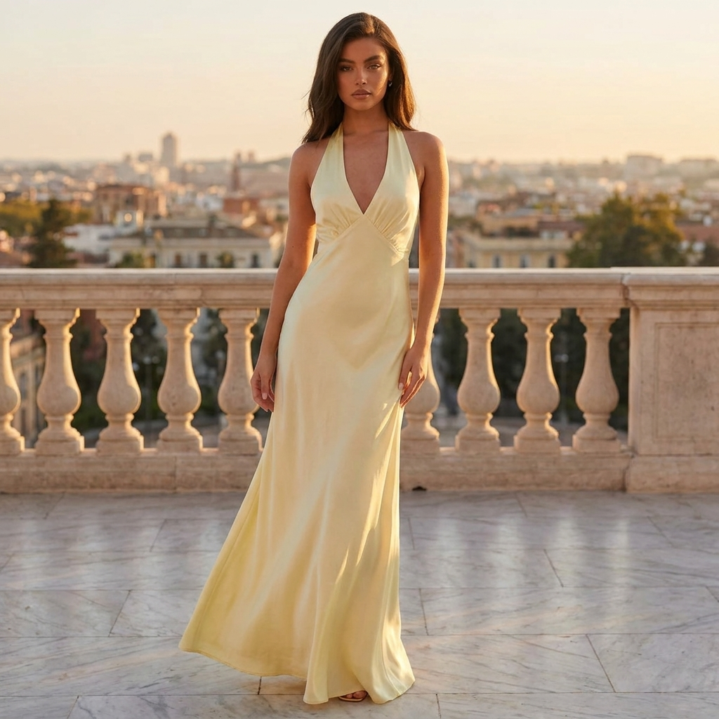 Wrap Kjole til Damer | V-udskæring | Elegant & Flydende Silhuet