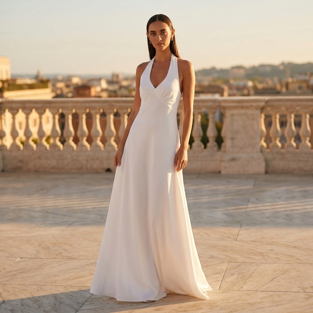 Wrap Kjole til Damer | V-udskæring | Elegant & Flydende Silhuet