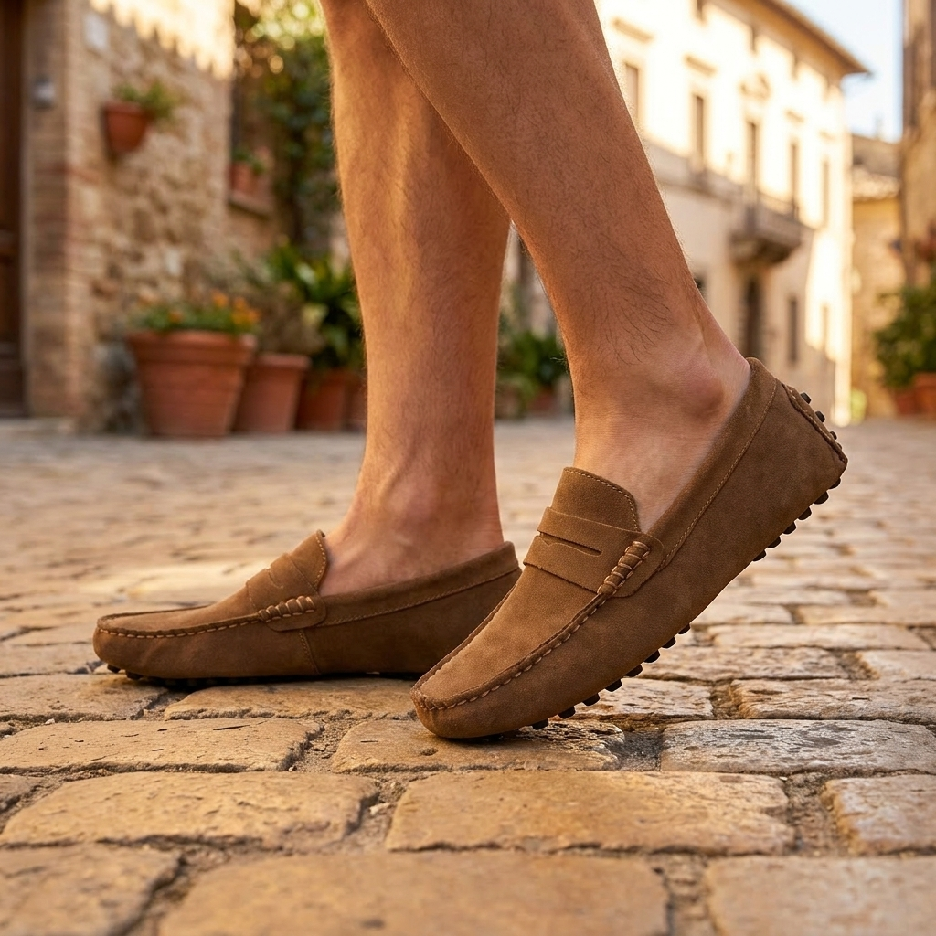 Loafers i ruskind klassisk stil | Slip-on Design | Elegant & Komfortabel Pasform