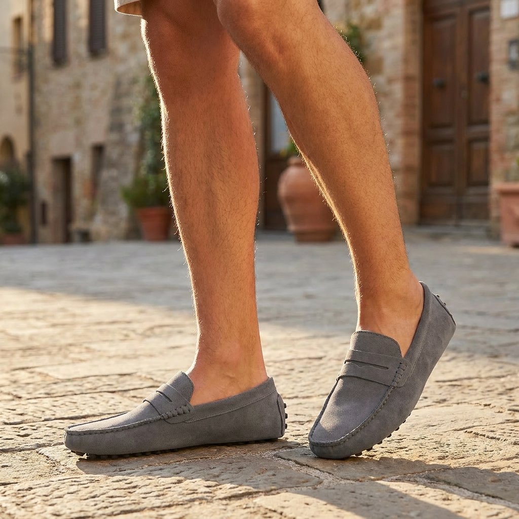 Loafers i ruskind klassisk stil | Slip-on Design | Elegant & Komfortabel Pasform