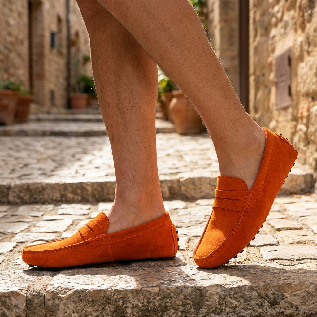 Loafers i ruskind klassisk stil | Slip-on Design | Elegant & Komfortabel Pasform
