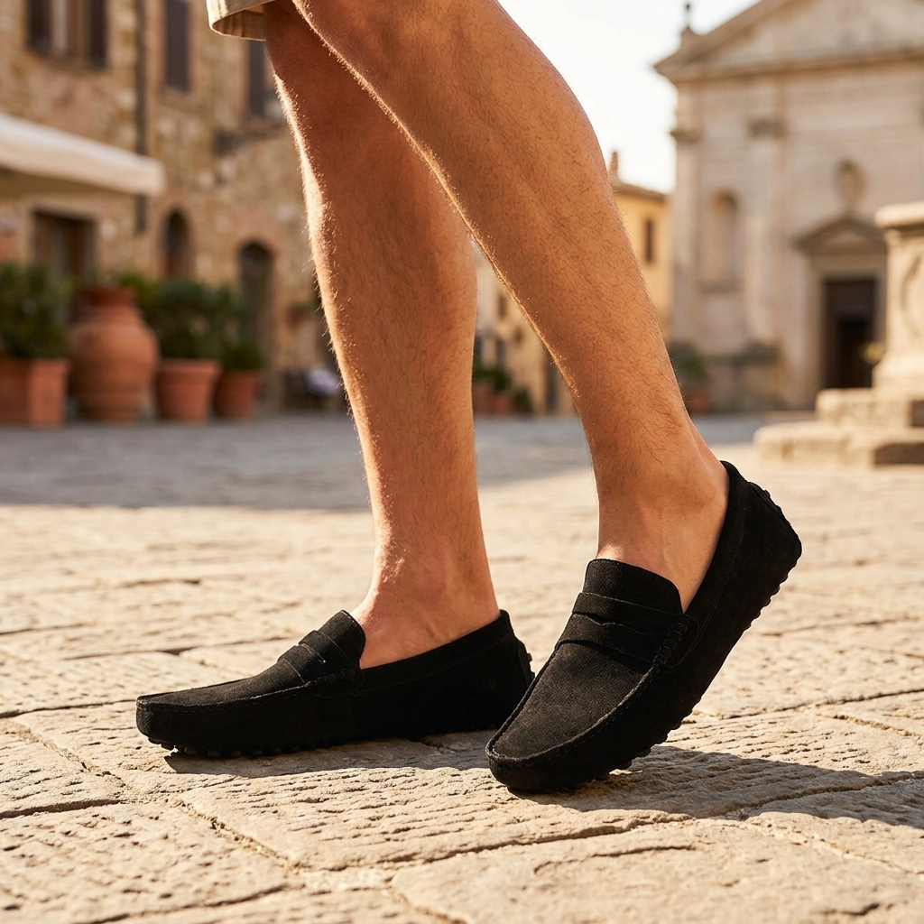 Loafers i ruskind klassisk stil | Slip-on Design | Elegant & Komfortabel Pasform