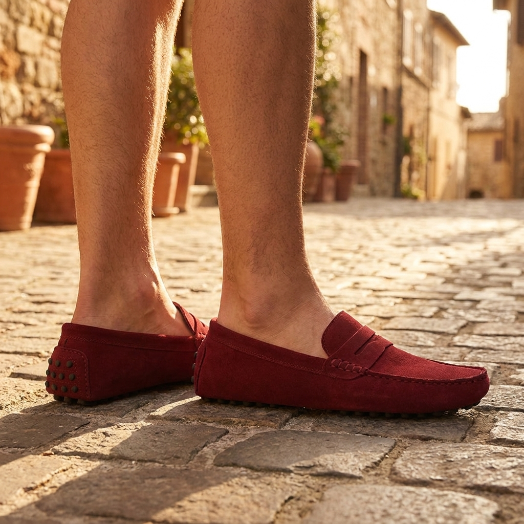 Loafers i ruskind klassisk stil | Slip-on Design | Elegant & Komfortabel Pasform
