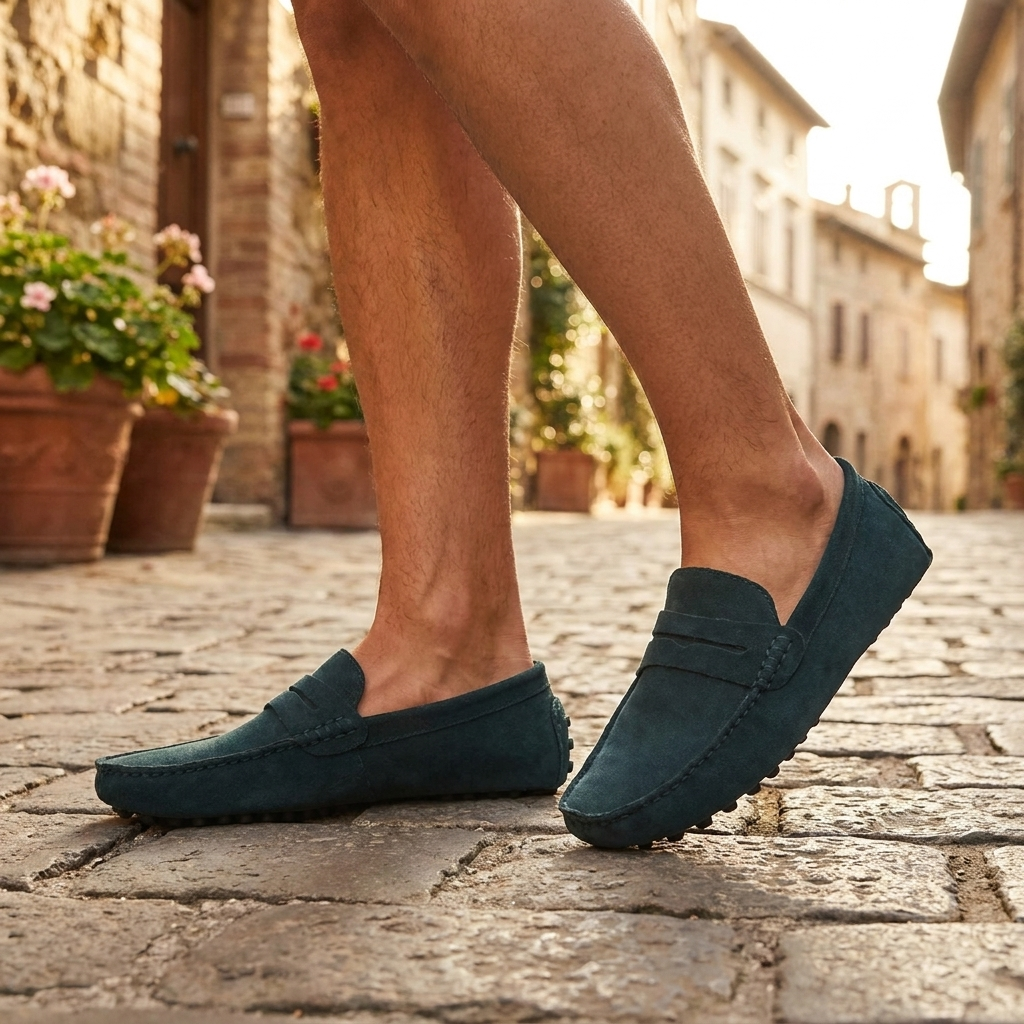 Loafers i ruskind klassisk stil | Slip-on Design | Elegant & Komfortabel Pasform