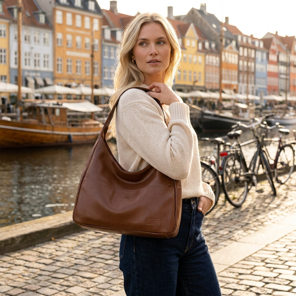 Taske med Minimalistisk Design | Justerbar Skulderrem | Tidløs & Funktionel