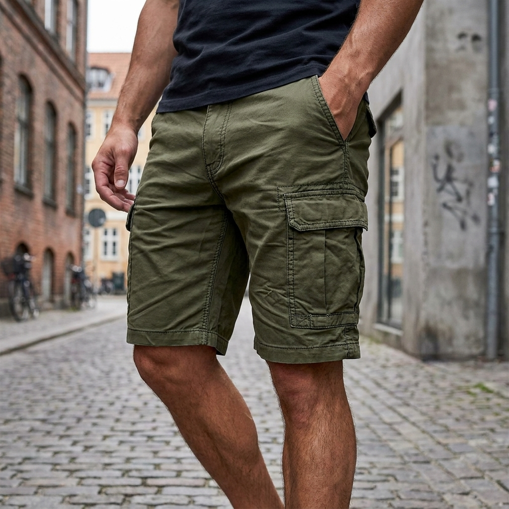 Sommer Shorts med Cargolommer | Robust design & Bæltestropper | Praktisk & Afslappet Hverdagsstil