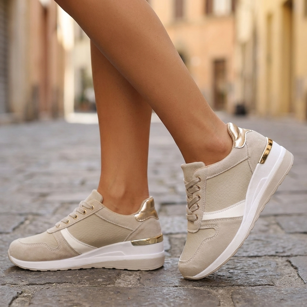 Sneakers med Snørelukning | Støttende Sål & Moderne Design | Komfort & Stilfuld Hverdagslook