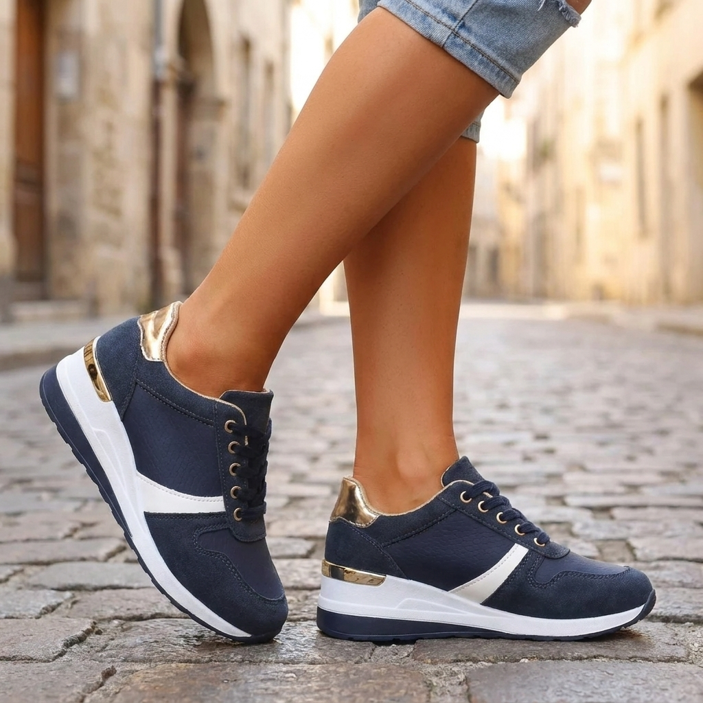 Sneakers med Snørelukning | Støttende Sål & Moderne Design | Komfort & Stilfuld Hverdagslook