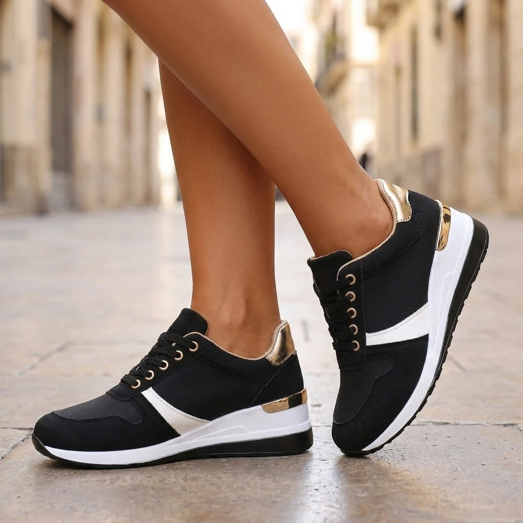 Sneakers med Snørelukning | Støttende Sål & Moderne Design | Komfort & Stilfuld Hverdagslook