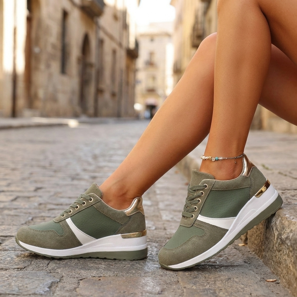 Sneakers med Snørelukning | Støttende Sål & Moderne Design | Komfort & Stilfuld Hverdagslook