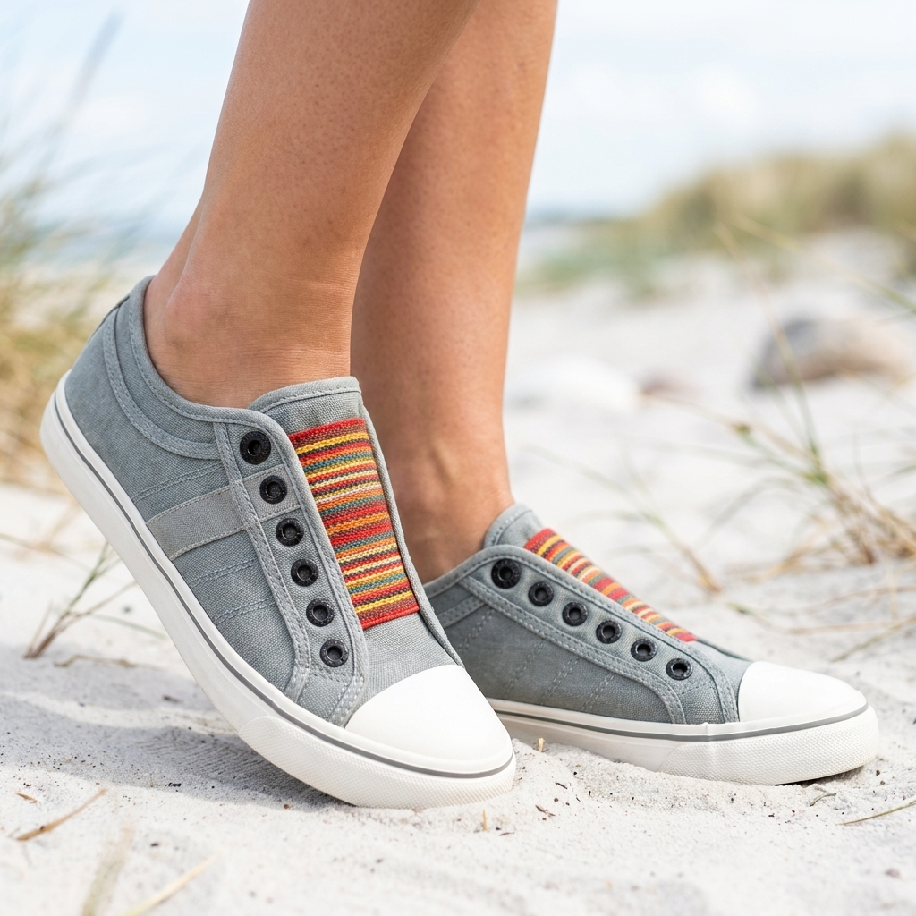 Sneakers med slip-on design | Farverige detaljer & let komfort | Afslappet & Moderne Hverdagsstil