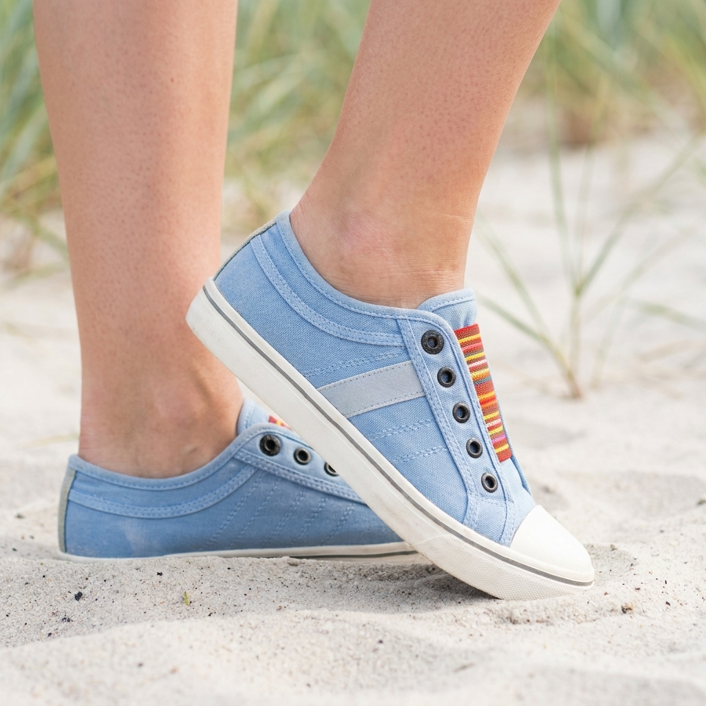 Sneakers med slip-on design | Farverige detaljer & let komfort | Afslappet & Moderne Hverdagsstil