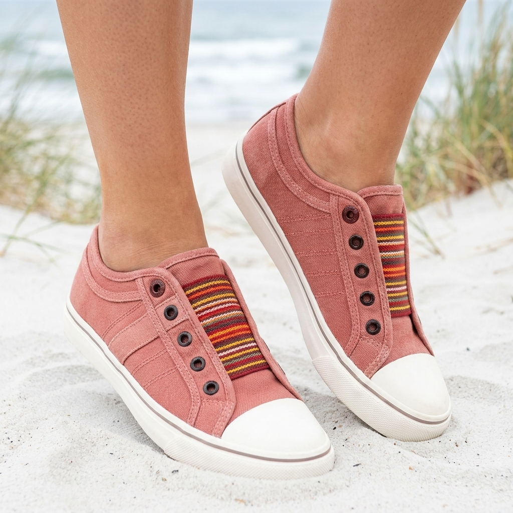 Sneakers med slip-on design | Farverige detaljer & let komfort | Afslappet & Moderne Hverdagsstil