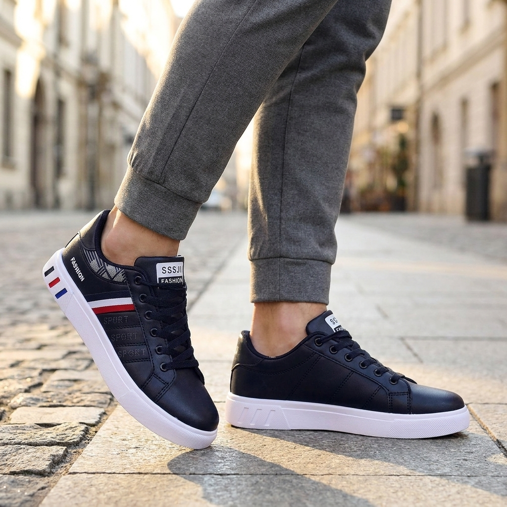 Herresneakers med sporty detaljer | Let komfort & moderne design | Stilren & Afslappet Hverdagsstil