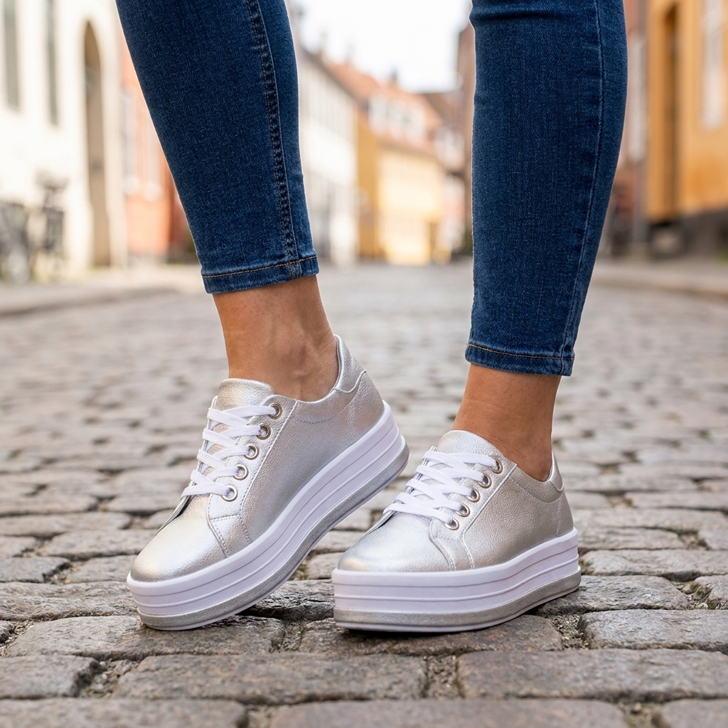 Sommerlige sneakers med plateausål | Let komfort & moderne design | Trendy & Afslappet Hverdagsstil