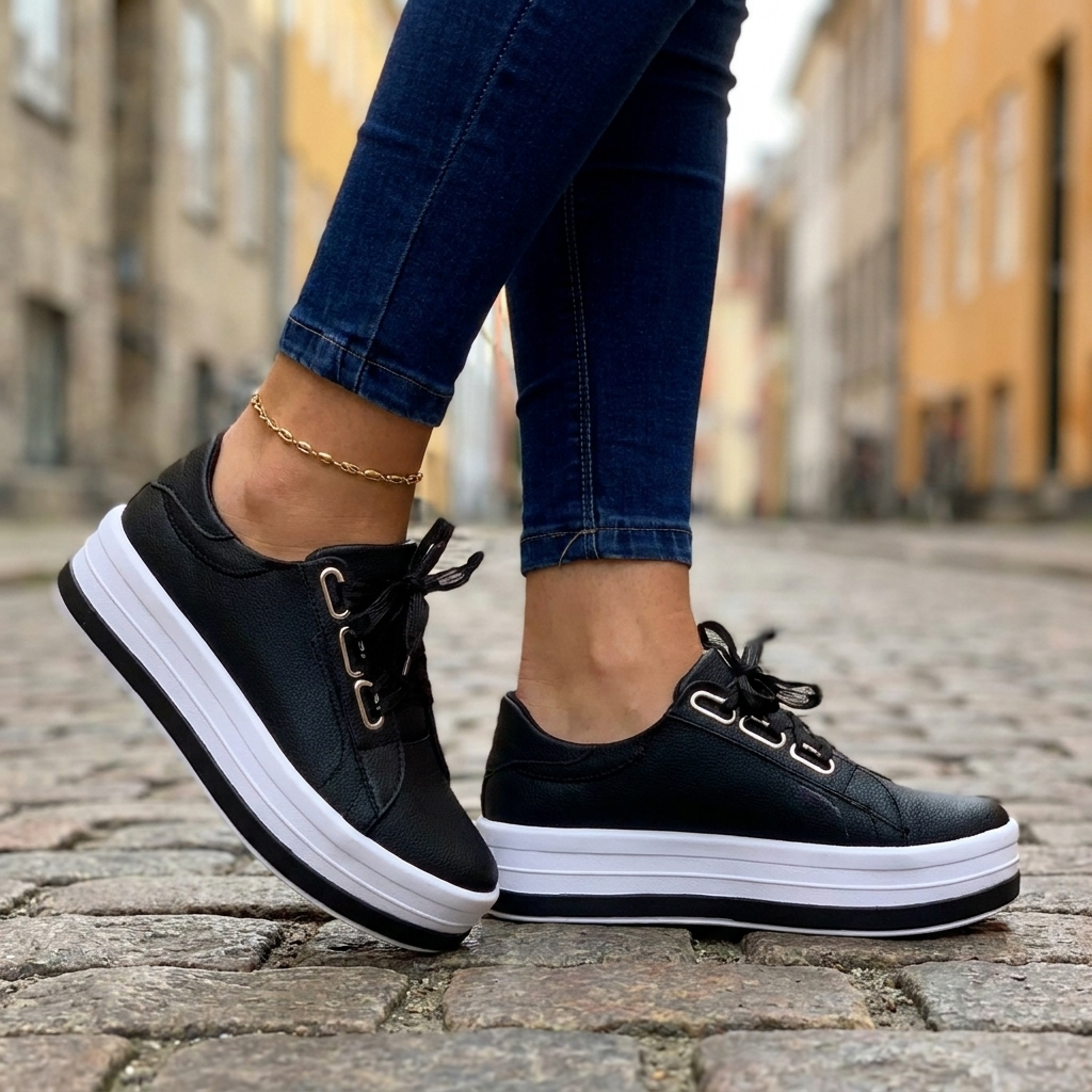 Sommerlige sneakers med plateausål | Let komfort & moderne design | Trendy & Afslappet Hverdagsstil