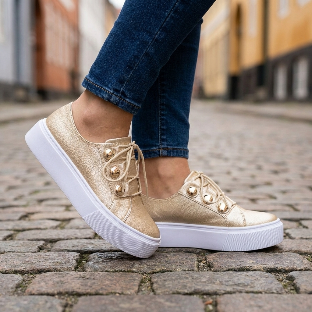 Lette sommersneakers til kvinder | Plateausål & elegante detaljer | Trendy & Komfortabel Hverdagsstil
