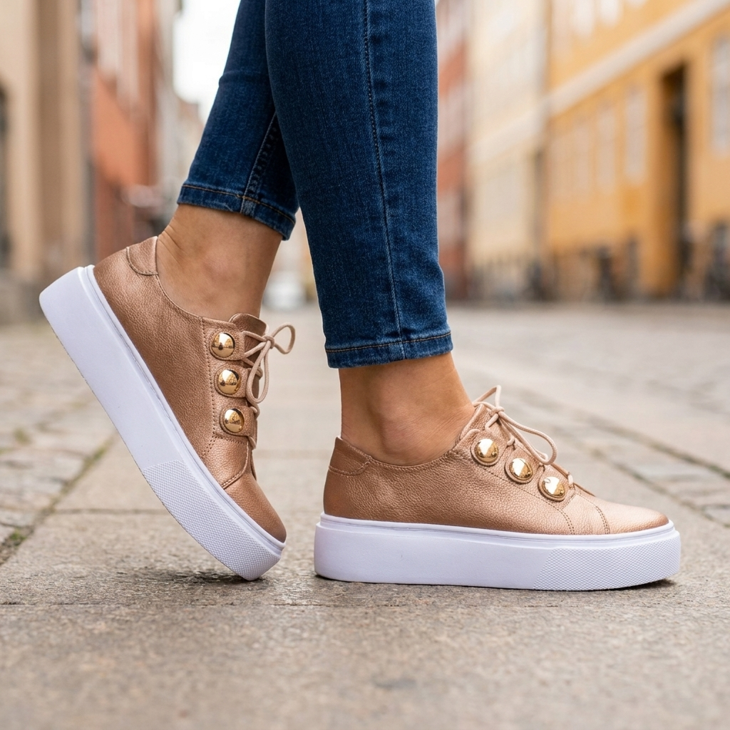 Lette sommersneakers til kvinder | Plateausål & elegante detaljer | Trendy & Komfortabel Hverdagsstil