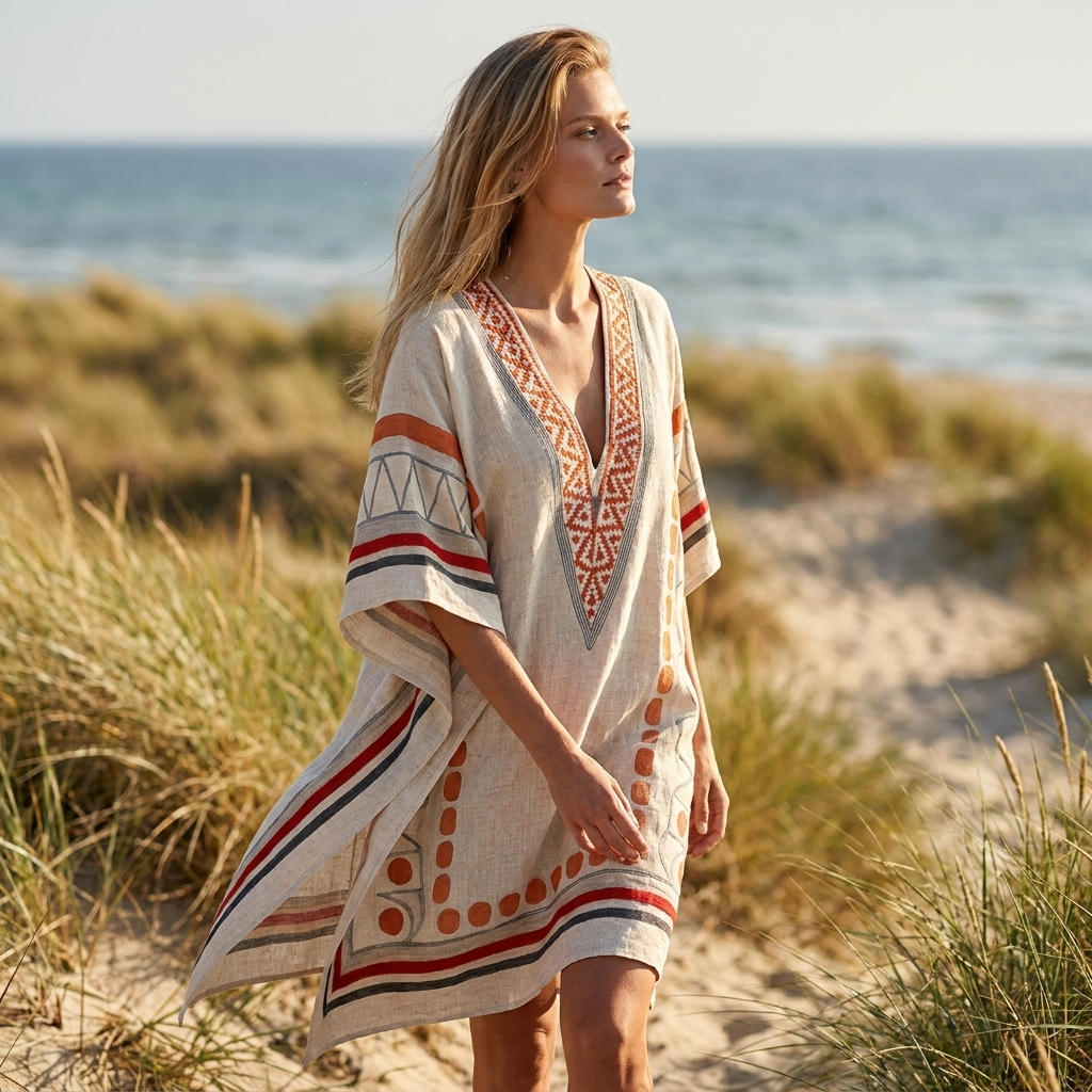 Elegant og let sommerkjole med Boheme-Inspireret Design | Luftig & Komfortabel Pasform | Feminint Strandlook
