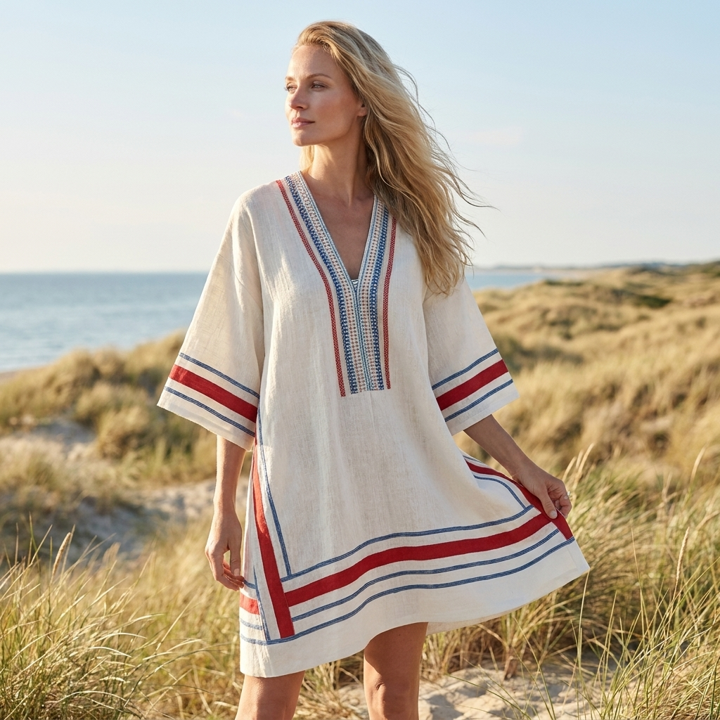 Elegant og let sommerkjole med Boheme-Inspireret Design | Luftig & Komfortabel Pasform | Feminint Strandlook