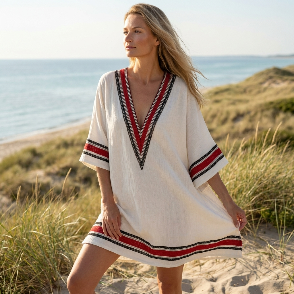 Elegant og let sommerkjole med Boheme-Inspireret Design | Luftig & Komfortabel Pasform | Feminint Strandlook