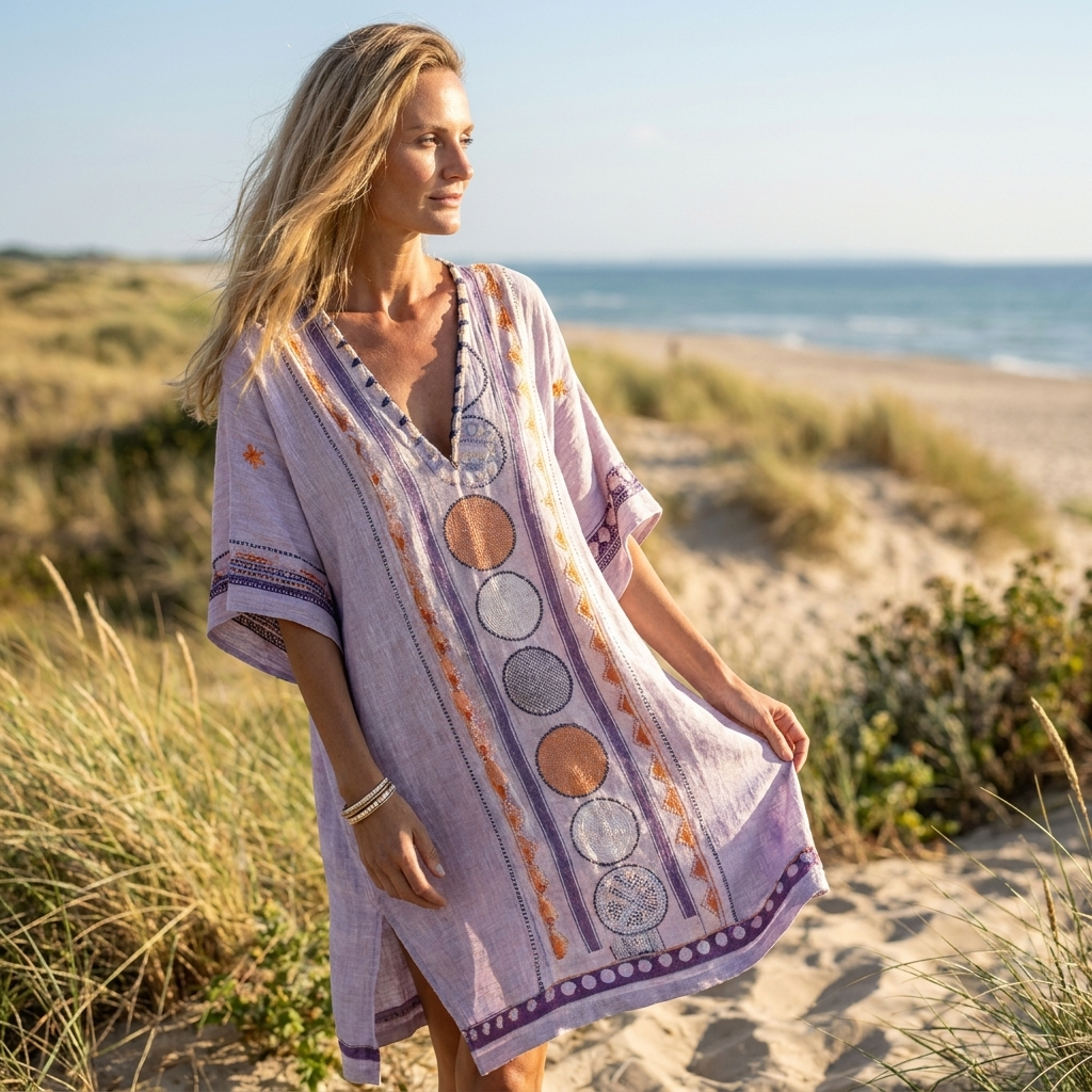 Elegant og let sommerkjole med Boheme-Inspireret Design | Luftig & Komfortabel Pasform | Feminint Strandlook