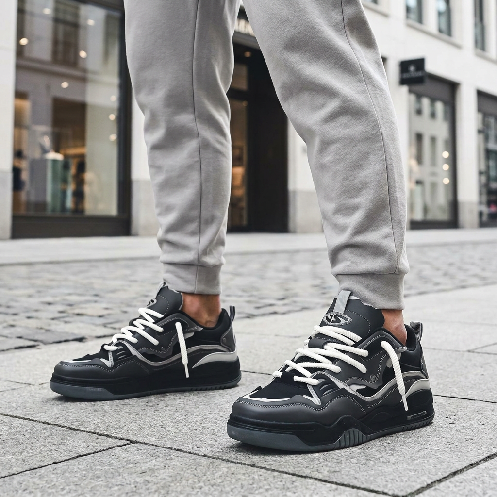 Herresko i afslappet urban stil til sport | Moderne Streetwear Design | Komfortabel & Slidstærk Pasform