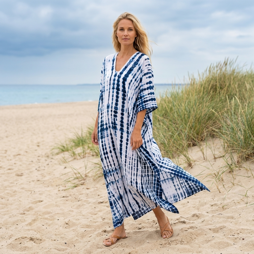 Sommerkjole til kvinder med boheme-print | Løs & Luftig Maxi Pasform | Elegant Ferie- & Strandstil